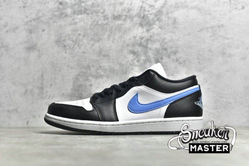 NIKE AIR JORDAN 1 LOW BLACK/WHITE/UNIVERSITY BLUE DC0774-041