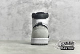 NIKE AIR JORDAN 1 RETRO HIGH OG STAGE HAZE WHITE/BLACK/GREY FOG/BLEACHED CORAL 555088-108