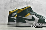 NIKE AIR JORDAN 1 MID SONICS NOBLE GREEN/POLLEN/WHITE 554724-371