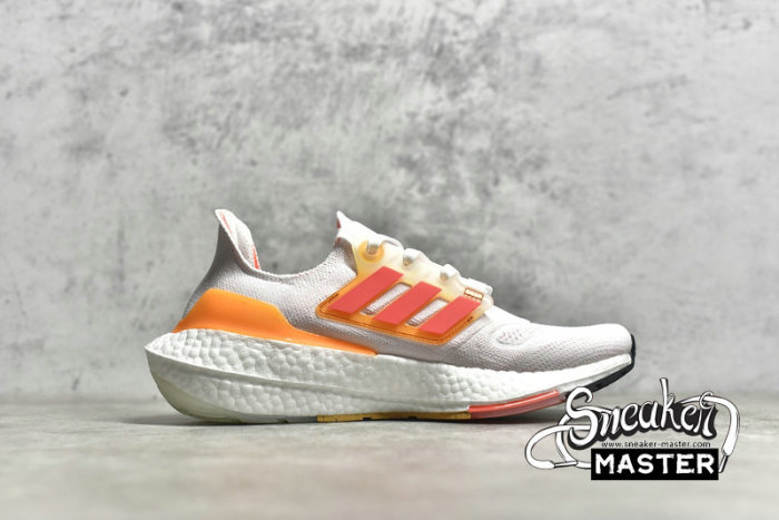ADIDAS ULTRABOOST 22 SHOES CLOUD WHITE/TURBO/FLASH ORANGE GX5595