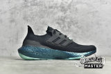 ADIDAS ULTRABOOST 22 SHOES CORE BLACK/CORE BLACK/MINT RUSH GX5564