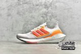 ADIDAS ULTRABOOST 22 SHOES CLOUD WHITE/TURBO/FLASH ORANGE GX5595