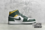 NIKE AIR JORDAN 1 MID SONICS NOBLE GREEN/POLLEN/WHITE 554724-371