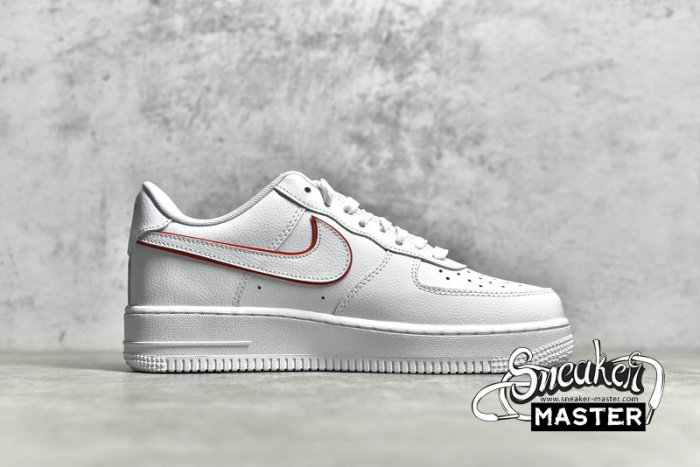NIKE AIR FORCE 1 LOW JUST DO IT WHITE/NOBLE GREEN/METALLIC SILVER/UNIVERSITY RED DQ0791-100