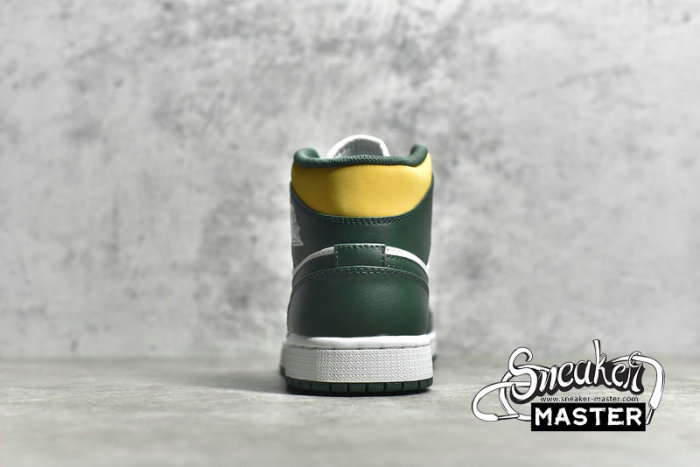 NIKE AIR JORDAN 1 MID SONICS NOBLE GREEN/POLLEN/WHITE 554724-371
