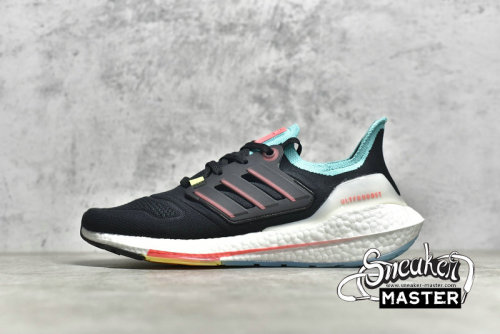 ADIDAS ULTRABOOST 22 SHOES CORE BLACK/TURBO/MINT RUSH GX5497