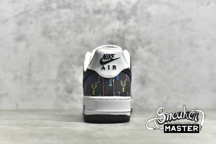 NIKE AIR FORCE 1 LOW 07 BLACK TICK FIVE COLOURS BLACK/WHITE/MULTI-COLOR 315122-444
