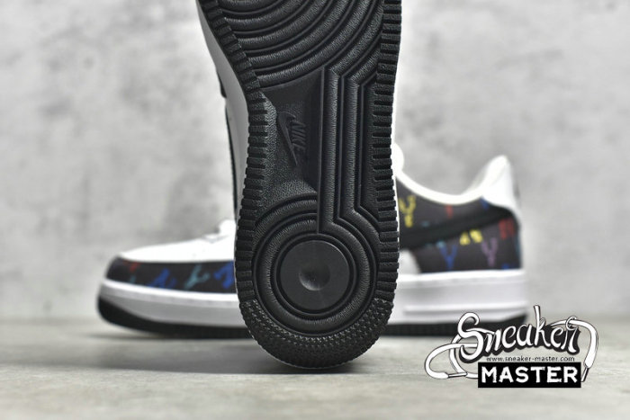 NIKE AIR FORCE 1 LOW 07 BLACK TICK FIVE COLOURS BLACK/WHITE/MULTI-COLOR 315122-444