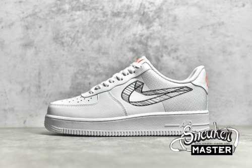 NIKE AIR FORCE 1 LOW 3D SWOOSH WHITE/WHITE/BLACK DR0149-100