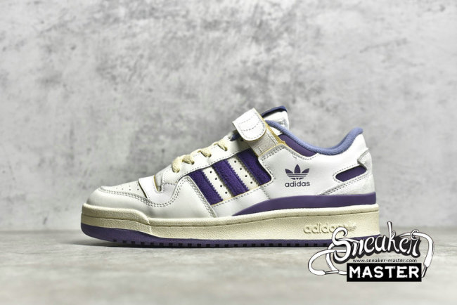 ADIDAS FORUM 84 LOW SHOES OFF WHITE/TECH PURPLE/CREAM WHITE GX4535
