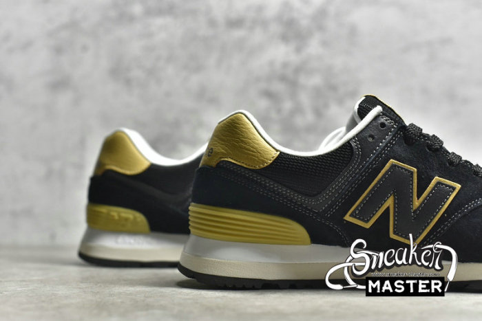 NEW BALANCE 574 RUNNING SHOES BLACK/YELLOW/WHITE NB574