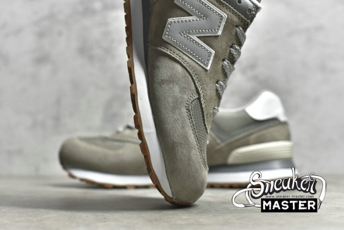 NEW BALANCE 574 RUNNING SHOES LIGHT GREY/GREEN/WHITE ML574GRF