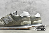 NEW BALANCE 574 RUNNING SHOES LIGHT GREY/GREEN/WHITE ML574GRF