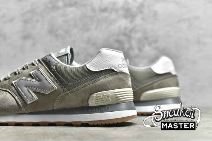 NEW BALANCE 574 RUNNING SHOES LIGHT GREY/GREEN/WHITE ML574GRF