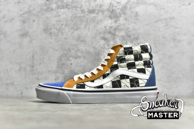 VANS X BAPE SK8 HIGH 36 DX MULTI CAMO BLACK/WHITE/BLUE/BROWN VN0A38GF7BM