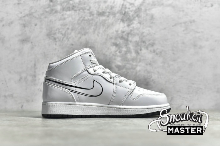 NIKE AIR JORDAN 1 MID PS SCHEMATIC WHITE/BLACK/WHITE DQ1866-100
