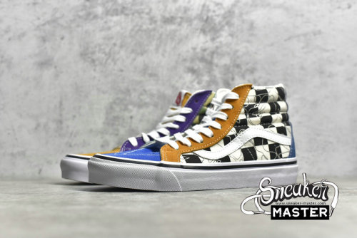 VANS X BAPE SK8 HIGH 36 DX MULTI CAMO BLACK/WHITE/BLUE/BROWN VN0A38GF7BM