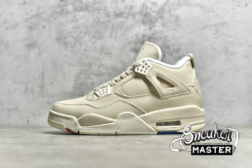 NIKE AIR JORDAN 4 RETRO BLANK CANVAS CEMENT GREY/FIRE RED DQ4909-100