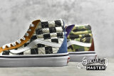 VANS X BAPE SK8 HIGH 36 DX MULTI CAMO BLACK/WHITE/BLUE/BROWN VN0A38GF7BM