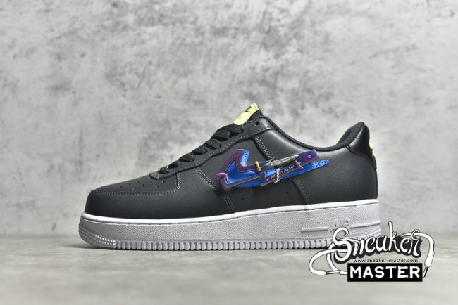 NIKE AIR FORCE 1 07 PREMIUM CARABINER DARK SMOKE GREY/VOLT/MULTI-COLOUR/PHOTO BLUE DH7579-001