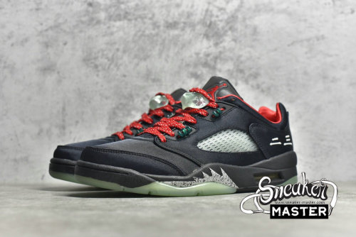 NIKE CLOT X AIR JORDAN 5 RETRO LOW BLACK/CLASSIC JADE/FIRE RED DM4640-036
