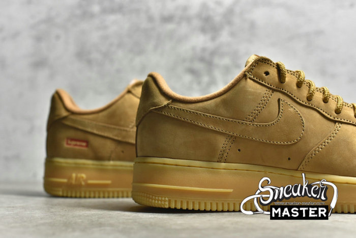 NIKE AIR FORCE 1 LOW SP X SUPREME WHEAT FLAX/FLAX/GUM LIGHT BROWN DN1555-200