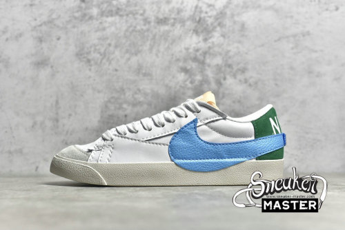 NIKE BLAZER LOW 77 JUMBO MISMATCH WHITE/MALACHITE/WHITE DQ1470-100