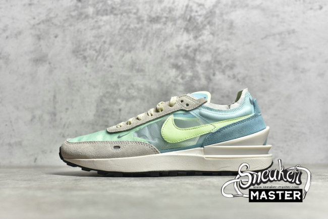 NIKE WAFFLE ONE BLEACHED AQUA/LIME GLOW DC2533-401
