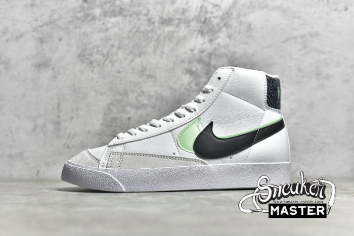 NIKE BLAZER MID 77 SE GS DOUBLE SWOOSH WHITE/VAPOR GREEN/SMOKE GREY/BLACK DD1847-100