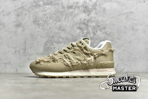 MIU MIU X NEW BALANCE 574 DENIM COLONIAL BEIGE/COLONIAL BEIGE/COLONIAL BEIGE