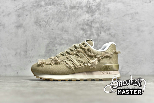 MIU MIU X NEW BALANCE 574 DENIM COLONIAL BEIGE/COLONIAL BEIGE/COLONIAL BEIGE