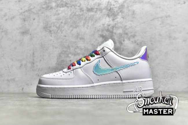 NIKE AIR FORCE 1 LOW IRIDESCENT PIXEL WHITE/MULTI-COLOR/BLACK CV1699-100