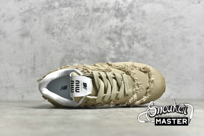 MIU MIU X NEW BALANCE 574 DENIM COLONIAL BEIGE/COLONIAL BEIGE/COLONIAL BEIGE