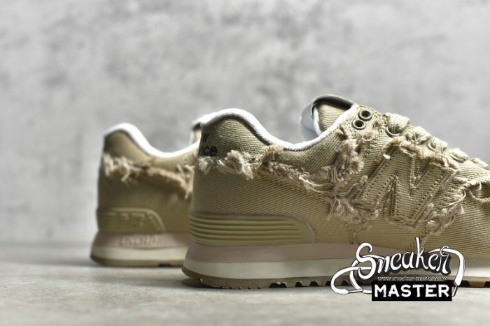 MIU MIU X NEW BALANCE 574 DENIM COLONIAL BEIGE/COLONIAL BEIGE/COLONIAL BEIGE