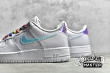 NIKE AIR FORCE 1 LOW IRIDESCENT PIXEL WHITE/MULTI-COLOR/BLACK CV1699-100