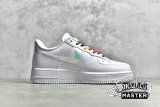 NIKE AIR FORCE 1 LOW IRIDESCENT PIXEL WHITE/MULTI-COLOR/BLACK CV1699-100