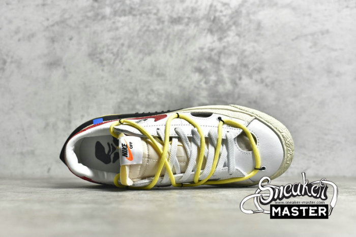 NIKE OFF-WHITE X BLAZER LOW WHITE/UNIVERSITY RED/WHITE DH7863-100