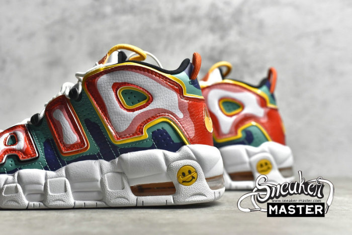 NIKE AIR MORE UPTEMPO GS RAYGUN WHITE/GREEN/RED/MULTI-COLOR DD9282-100