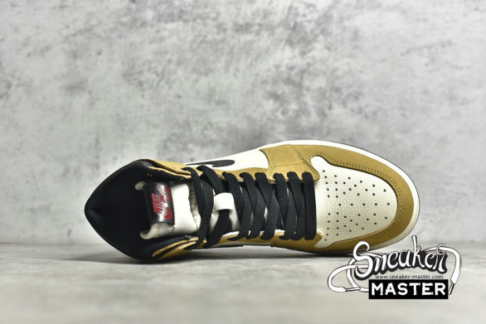 NIKE AIR JORDAN 1 RETRO HIGH OG ROOKIE OF THE YEAR GOLD HARVEST/BLACK-SAIL 555088-700