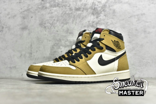 NIKE AIR JORDAN 1 RETRO HIGH OG ROOKIE OF THE YEAR GOLD HARVEST/BLACK-SAIL 555088-700