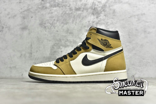 NIKE AIR JORDAN 1 RETRO HIGH OG ROOKIE OF THE YEAR GOLD HARVEST/BLACK-SAIL 555088-700