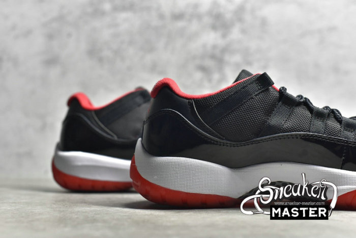 NIKE AIR JORDAN 11 RETRO LOW BG BRED BLACK/TRUE RED/WHITE 528896-012