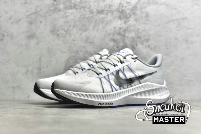 NIKE ZOOM WINFLO 8 RUNNING SHOES LIGHT GREY/LIGHT GREY/NAVY CW3419-008