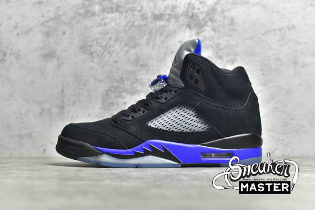 NIKE AIR JORDAN 5 RETRO BLACK/RACER BLUE/REFLECTIVE SILVER CT4838-004