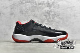 NIKE AIR JORDAN 11 RETRO LOW BG BRED BLACK/TRUE RED/WHITE 528896-012