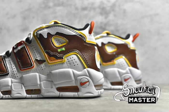 NIKE AIR MORE UPTEMPO GS WHITE/BROWN/YELLOW DD9223-100