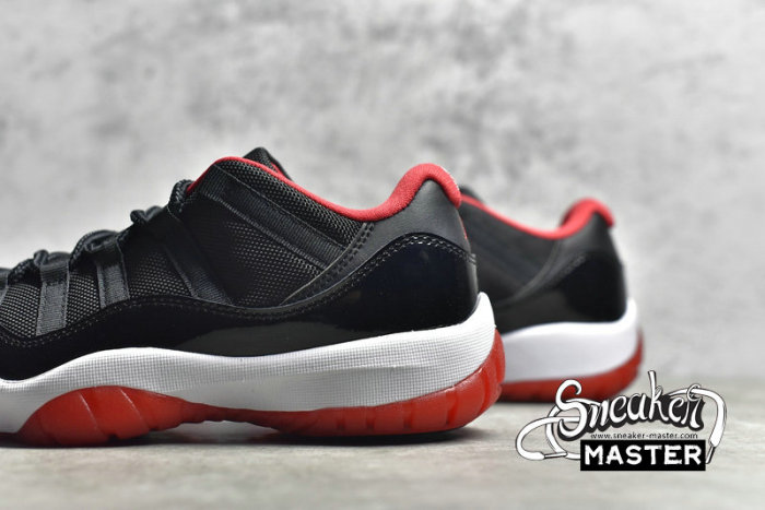 NIKE AIR JORDAN 11 RETRO LOW BG BRED BLACK/TRUE RED/WHITE 528896-012