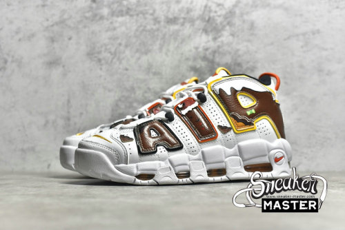 NIKE AIR MORE UPTEMPO GS WHITE/BROWN/YELLOW DD9223-100
