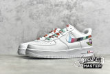 NIKE AIR FORCE 1 LOW WHITE/WHITE/MULTI-COLOR DH9595-100