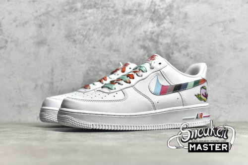 NIKE AIR FORCE 1 LOW WHITE/WHITE/MULTI-COLOR DH9595-100